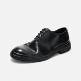 DREAMBOX Men’s Minimalist Vibram Horsehide Oxford Shoes – Handmade Leather Business & Casual Shoes 6914-1M