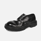 DREAMBOX Premium Horsehide Derby Shoes – Vibram Sole, Breathable Men’s Casual Leather Shoes8038-8
