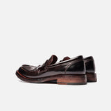 ZH008-7 Vibram HORSEHIDE LEATHER SHOES, BREATHABLE, HANDMADE LOAFERS
