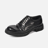24618 Vibram HANDMADE DERBY LEATHER SHOES MADE OF WASHED HORSEHIDE