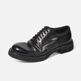 24618 Vibram HANDMADE DERBY LEATHER SHOES MADE OF WASHED HORSEHIDE