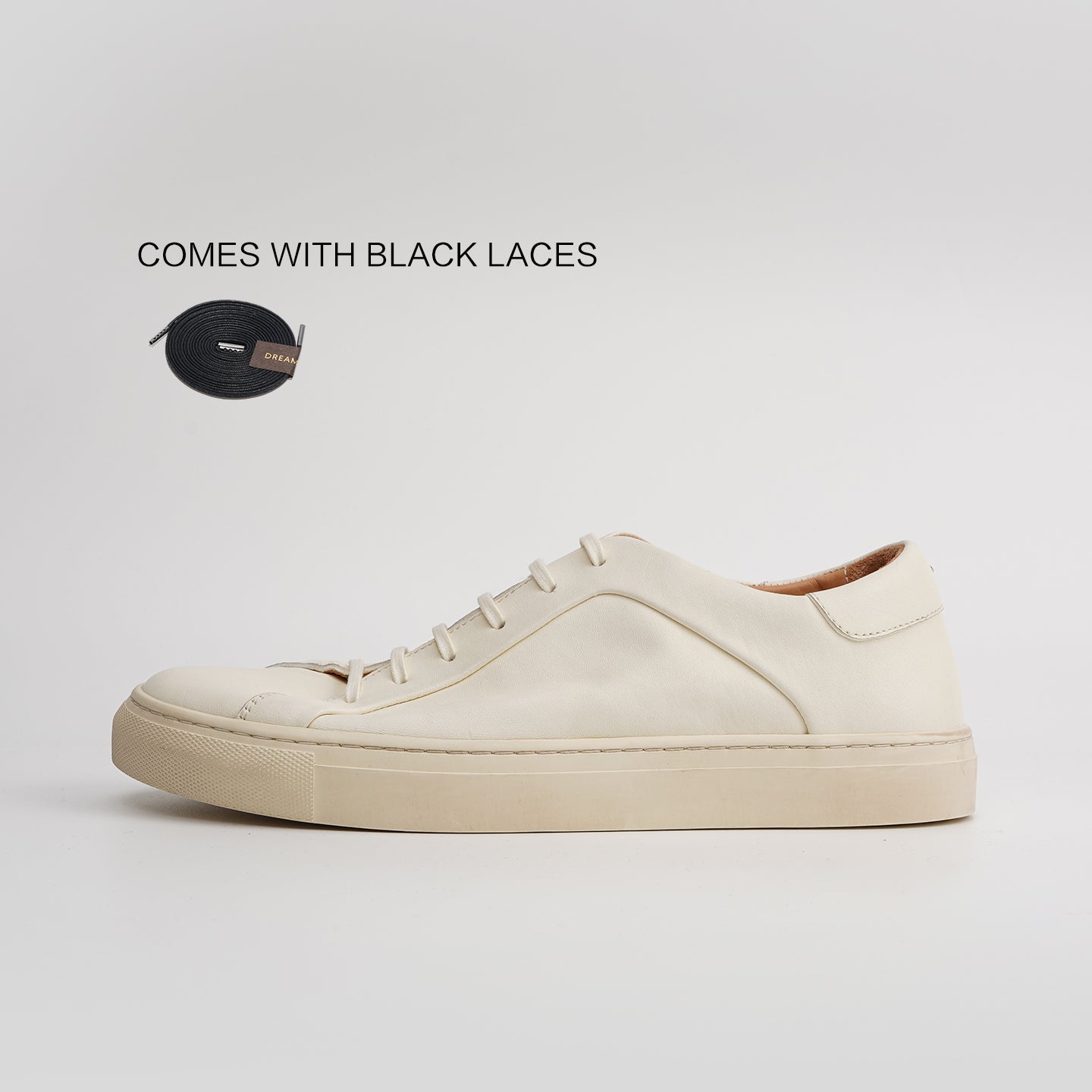 DB0020-1 HORSEHIDE CASUAL WHITE SNEAKERS