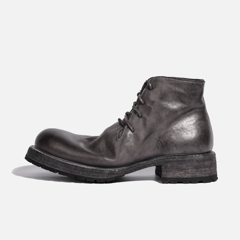 DreamBox Men’s Horsehide Desert Boots – Vibram® Non-Slip, Goodyear Welted Handmade Leather Boots10792-1