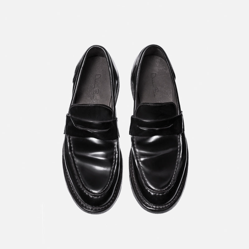 ZH008-7 Vibram HORSEHIDE LEATHER SHOES, BREATHABLE, HANDMADE LOAFERS