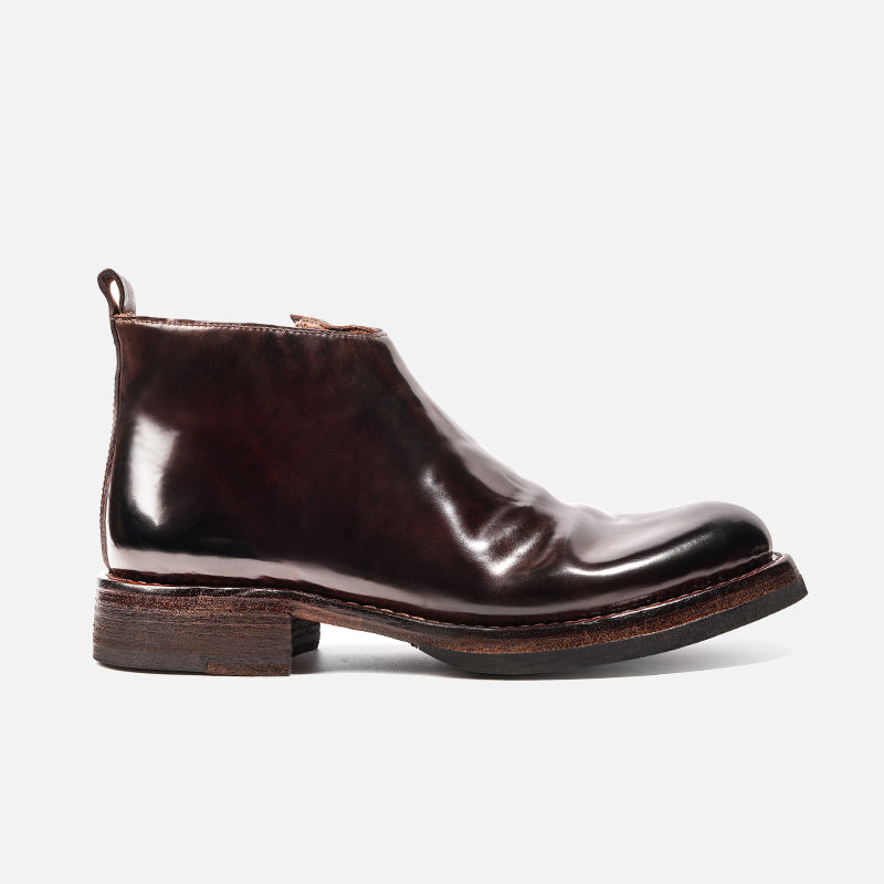 DREAMBOX 马臀皮切尔西靴 – Vibram 鞋底，手工制作男士踝靴，带侧拉链80172-10