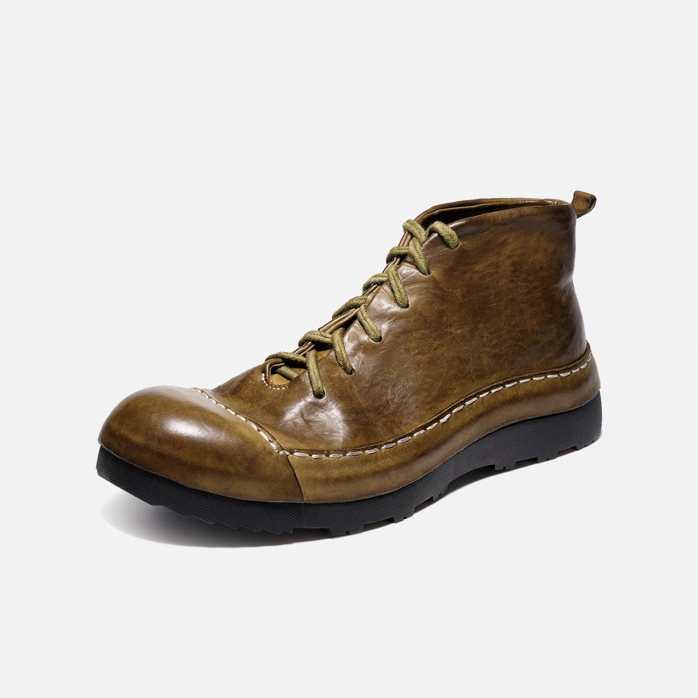 DreamBox Men’s Washed Horsehide High-Top Shoes – Breathable & Comfortable Casual Ankle Boots21254-2