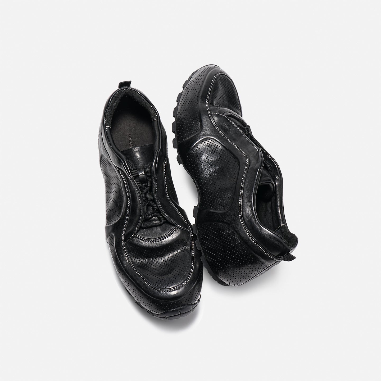 26415-2 DREAMBOX Vibram 행적 시리즈 펀칭 통기성 아웃도어 캐주얼 슈즈: 스톤워싱 말가죽 소재의 남성용 ‘아빠신발’ 스타일 청키 스니커즈