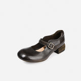 DREAMBOX “Sicilian Morning Song” French-Style Mary Jane Heels – Horse Leather Women’s Shoes WM2528-1