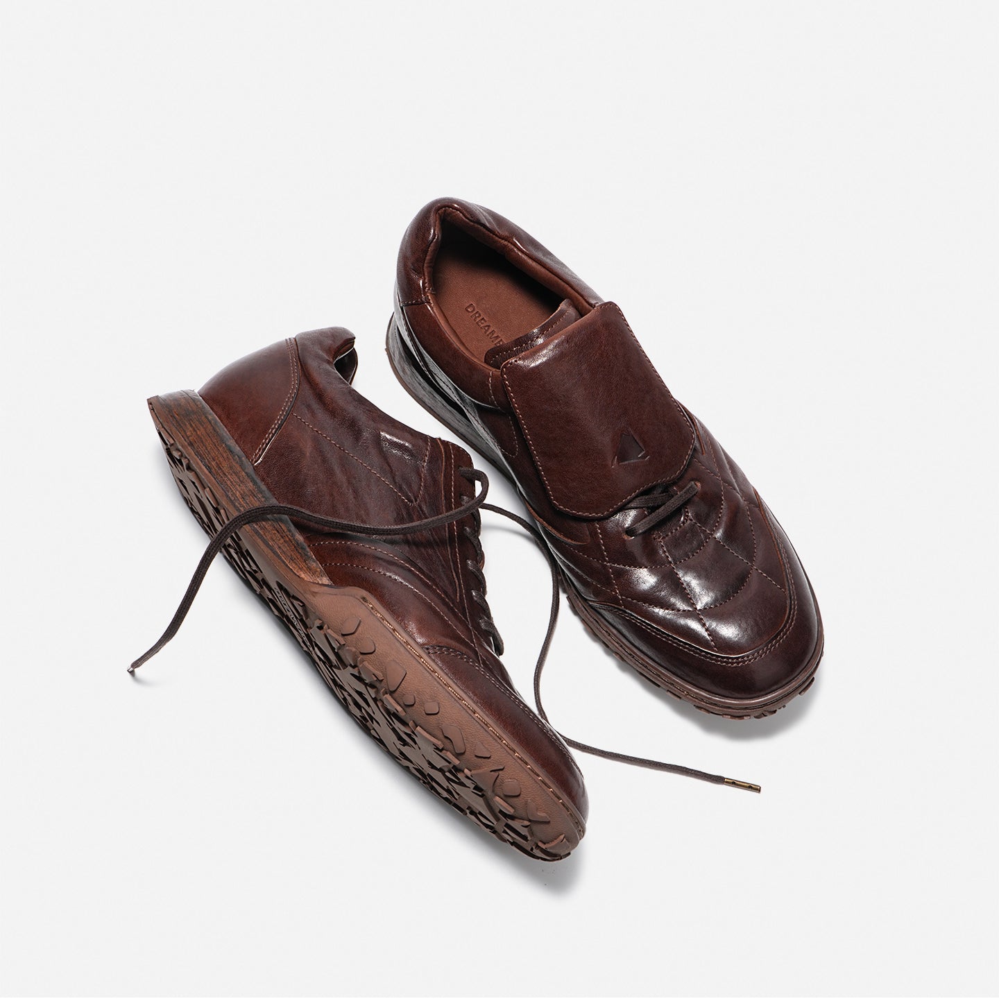 DREAMBOX Women’s Washed Horse Leather German Trainer Sneakers – Comfortable, Breathable & Versatile Casual Shoes WM185602