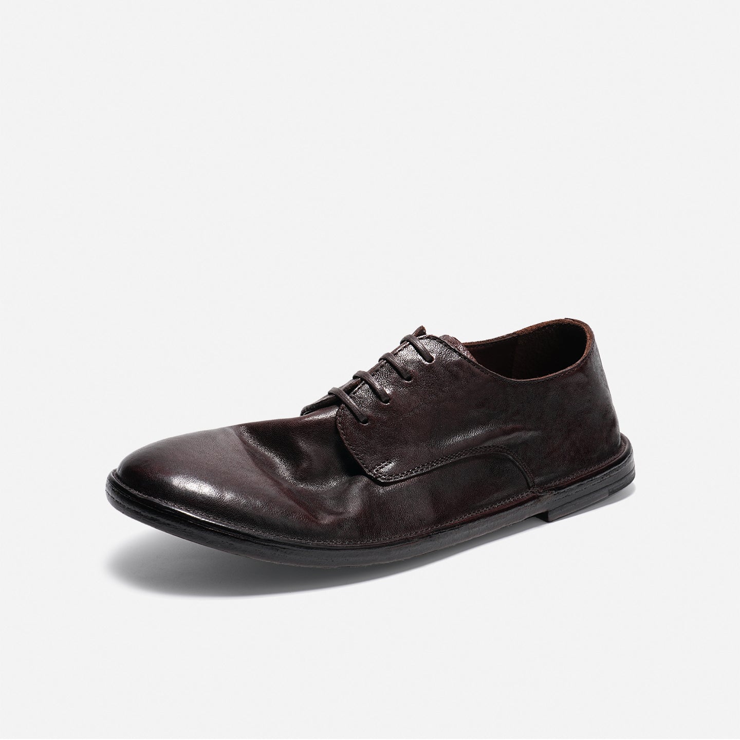 DREAMBOX Washed Horse Leather Minimalist Casual Shoes – Lightweight Breathable Low-Profile Derby Shoes for Fall WM184401