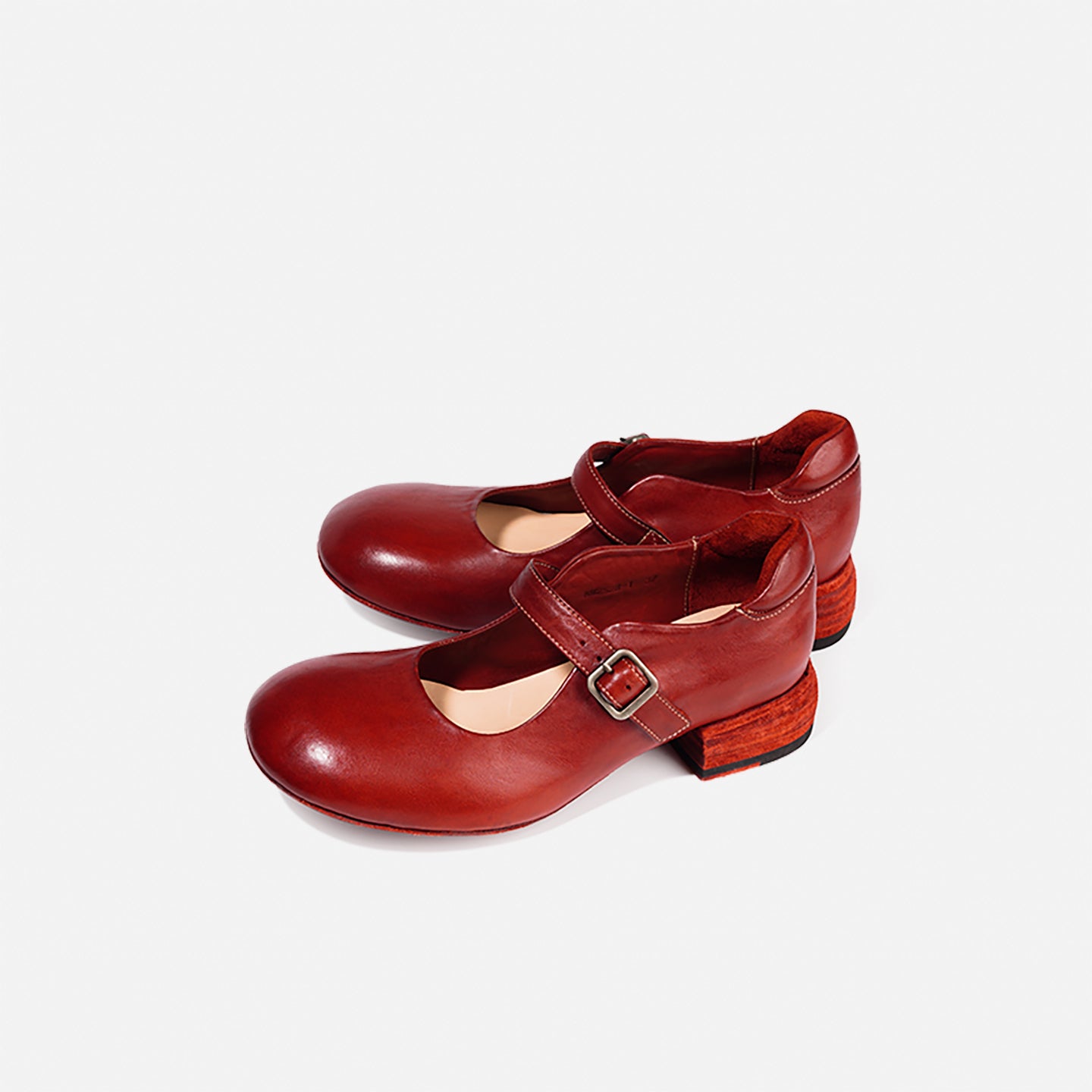 DREAMBOX “Sicilian Morning Song” French-Style Mary Jane Heels – Horse Leather Women’s Shoes WM2528-1