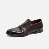 DREAMBOX Vibram 코도반(말 엉덩이 가죽) 소재의 통기성 슬립온 로퍼: 여름 신상 풀온 타입 캐주얼 가죽 구두 017-1
