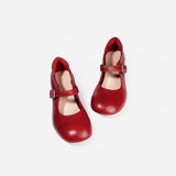 DREAMBOX “Sicilian Morning Song” French-Style Mary Jane Heels – Horse Leather Women’s Shoes WM2528-1