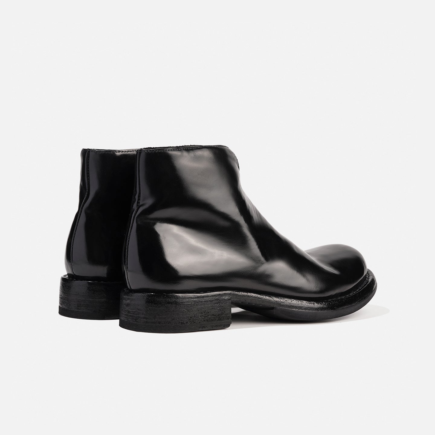 1079-20 Vibram HIGH-END HORSEHIDE MEN'S BOOTS GOODYEAR WELT CHELSEA BOOTS WITH SIDE ZIPPER