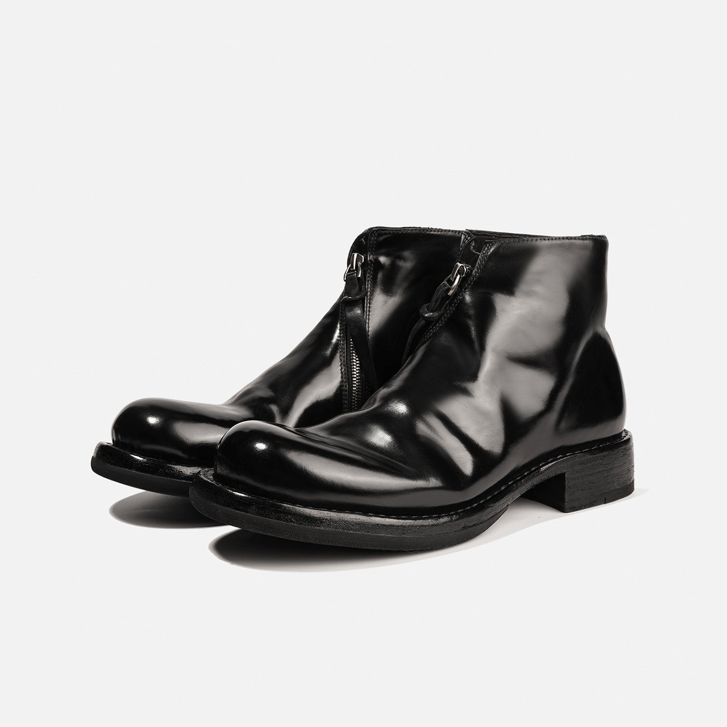 1079-20 Vibram HIGH-END HORSEHIDE MEN'S BOOTS GOODYEAR WELT CHELSEA BOOTS WITH SIDE ZIPPER