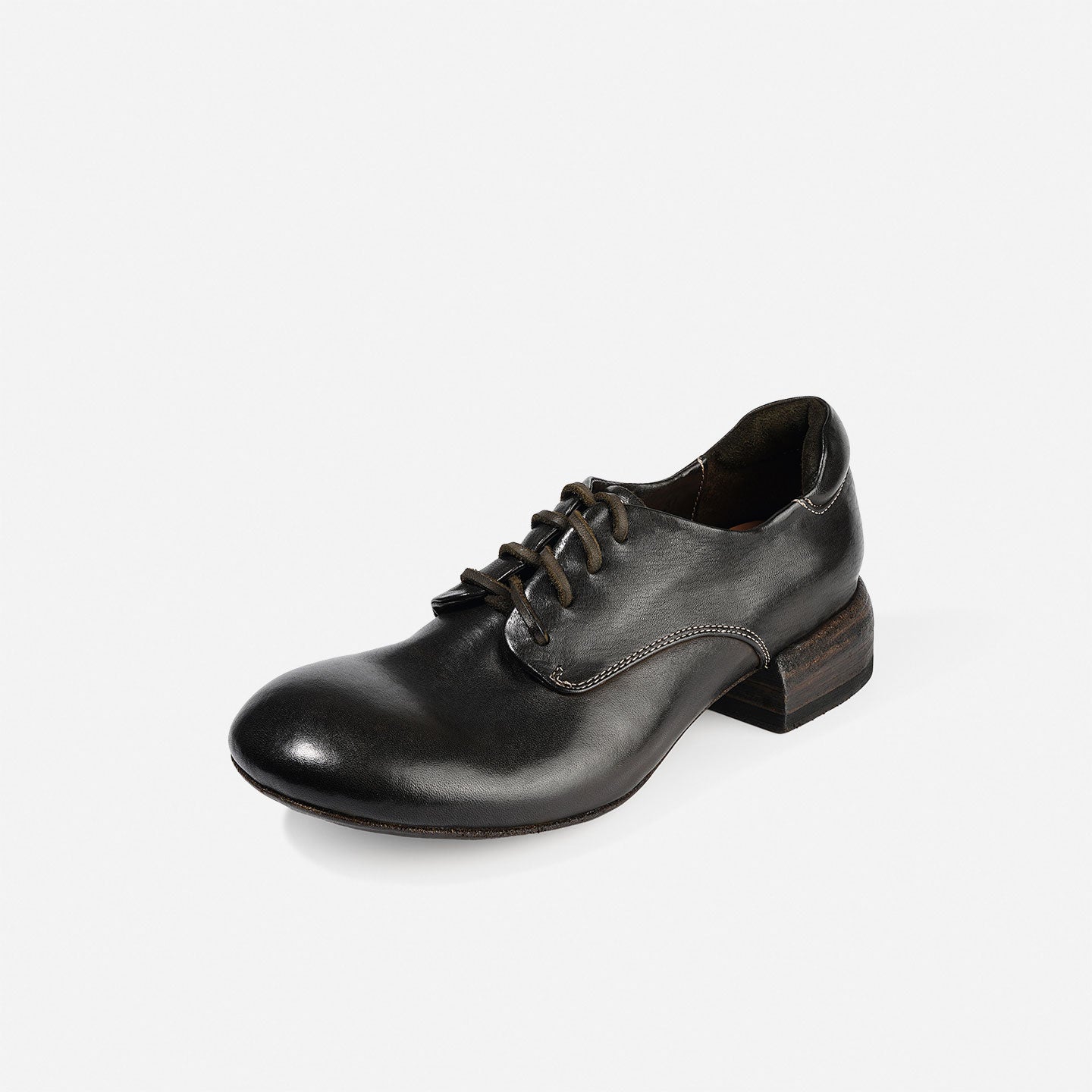 DREAMBOX Women’s Washed Horse Leather Derby Shoes – Premium British Vintage Leather Shoes WM2529-1