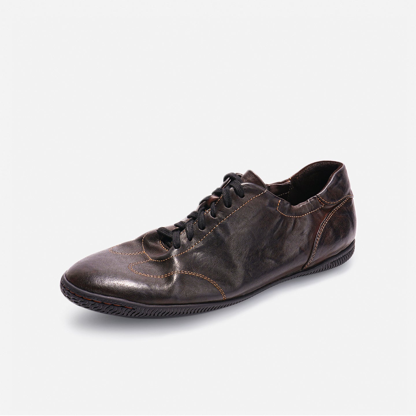 DREAMBOX Women's Kangaroo Leather German Trainer Sneakers – Lightweight Soft Leather Casual Shoes with Flexible Sole for Fall WM26410