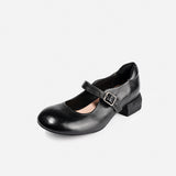 DREAMBOX “Sicilian Morning Song” French-Style Mary Jane Heels – Horse Leather Women’s Shoes WM2528-1