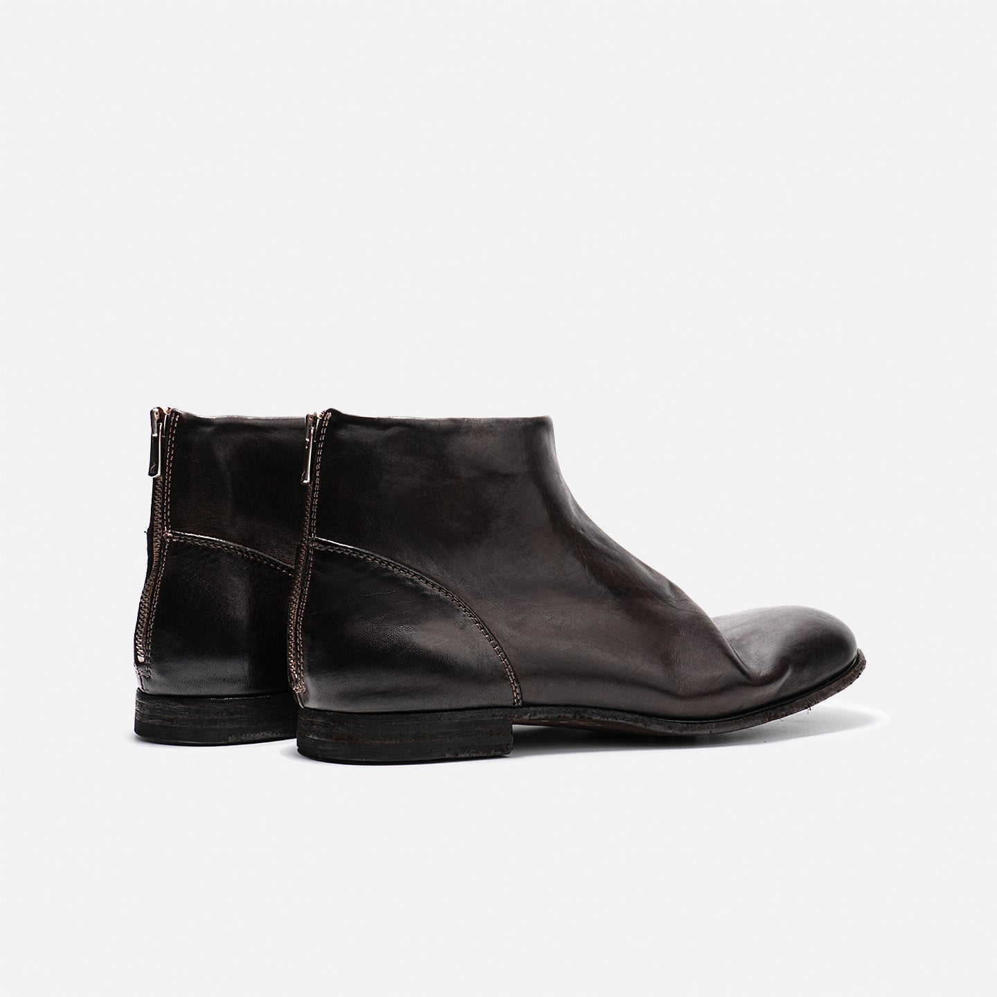 DREAMBOX Minimalist Vibram Leather Boots – Washed Horsehide Ankle Boots for Fall & Winter 5321-2M