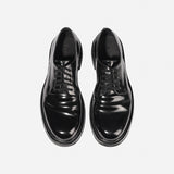 24618 Vibram HANDMADE DERBY LEATHER SHOES MADE OF WASHED HORSEHIDE