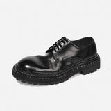 DREAMBOX Premium Horsehide Derby Shoes – Vibram Sole, Breathable Men’s Casual Leather Shoes8038-8