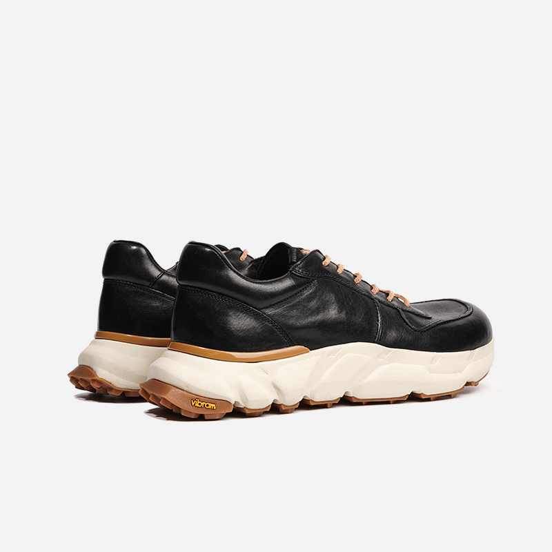 DREAMBOX Handmade Horsehide Trainer Shoes – Lightweight, Breathable British Vintage Casual Sneakers for Men15902-1