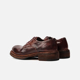24618-1M HANDMADE DERBY LEATHER SHOES MADE OF WASHED HORSEHIDE