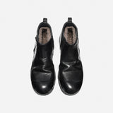 21254-7 HANDMADE THICK-SOLED SHORT BOOTS MADE OF WASHED HORSE LEATHER, VERSATILE CHELSEA BOOTS