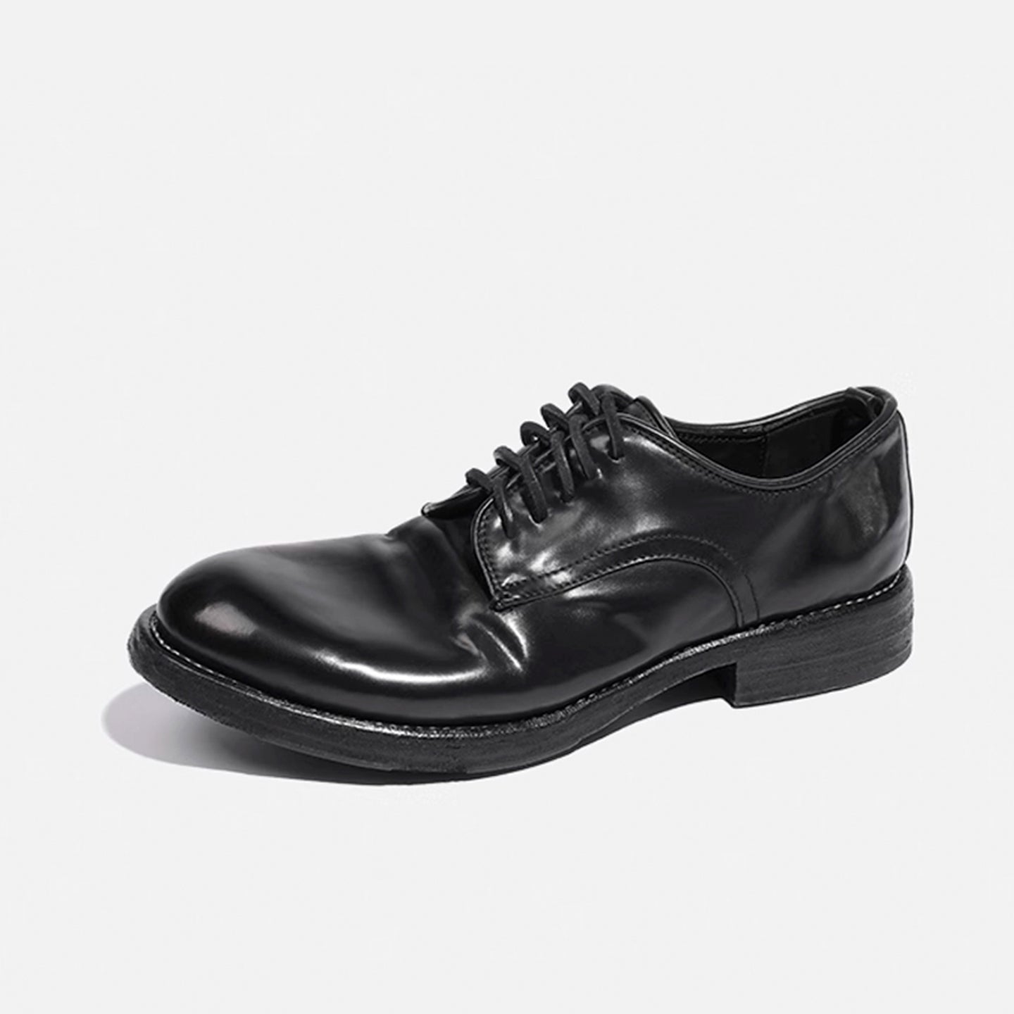 DREAMBOX Vibram 고급 코도반(말 엉덩이 가죽) 소재의 수제 제작 구디이어 웰트 비브람 솔 남성 비즈니스 데르비 캐주얼 가죽 구두 8001L-2G
