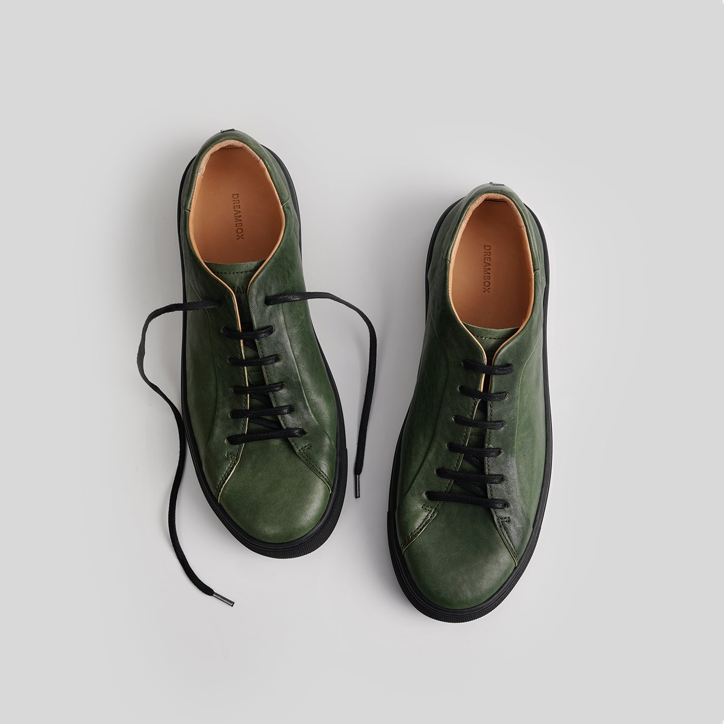 DB0020-1 HORSEHIDE CASUAL WHITE SNEAKERS