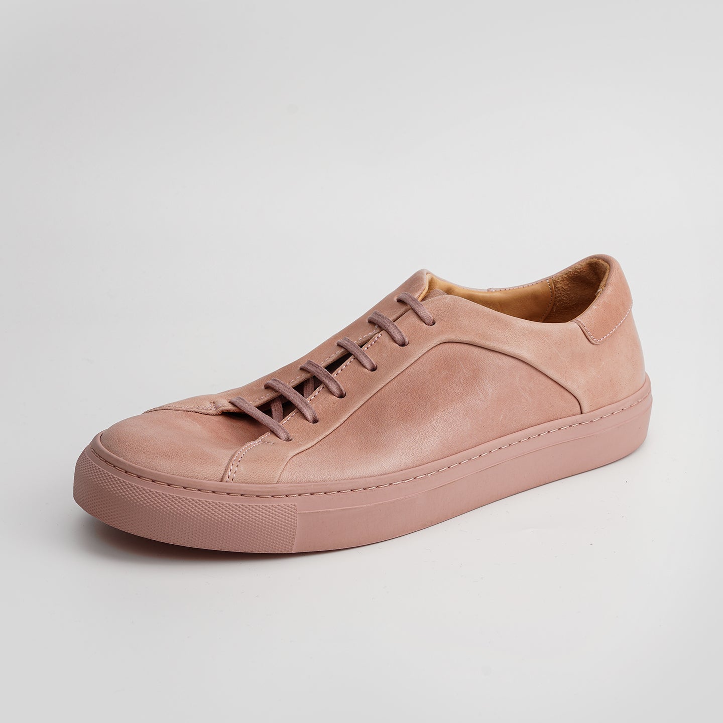 DB0020-1 HORSEHIDE CASUAL WHITE SNEAKERS