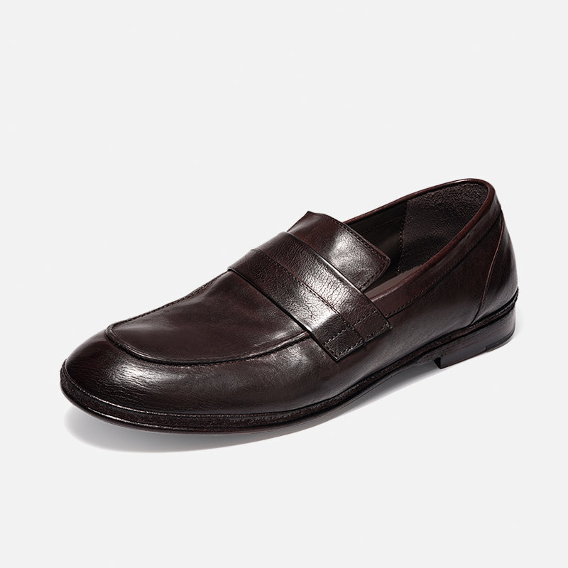 DreamBox Men’s Genuine Leather Loafers – Lightweight, Breathable Slip-On Shoes173101