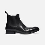 181901 STONE-WASHED HORSEHIDE MINIMALIST CHELSEA BOOTS FOR MEN, SHORT LEATHER BOOTS