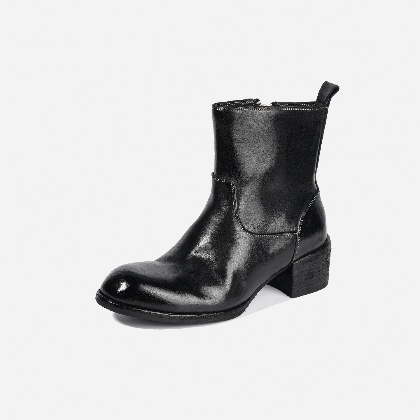 DREAMBOX Women’s Washed Horsehide Platform Boots – Chunky Heel & Comfortable Lift WM25113