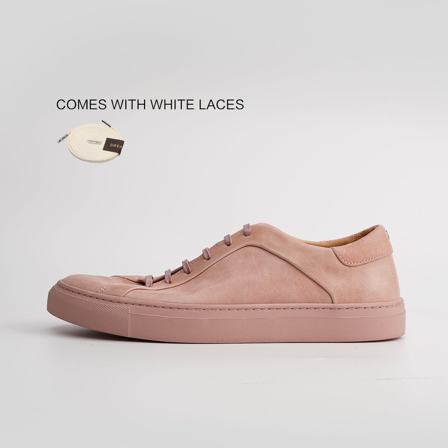 DB0020-1 HORSEHIDE CASUAL WHITE SNEAKERS
