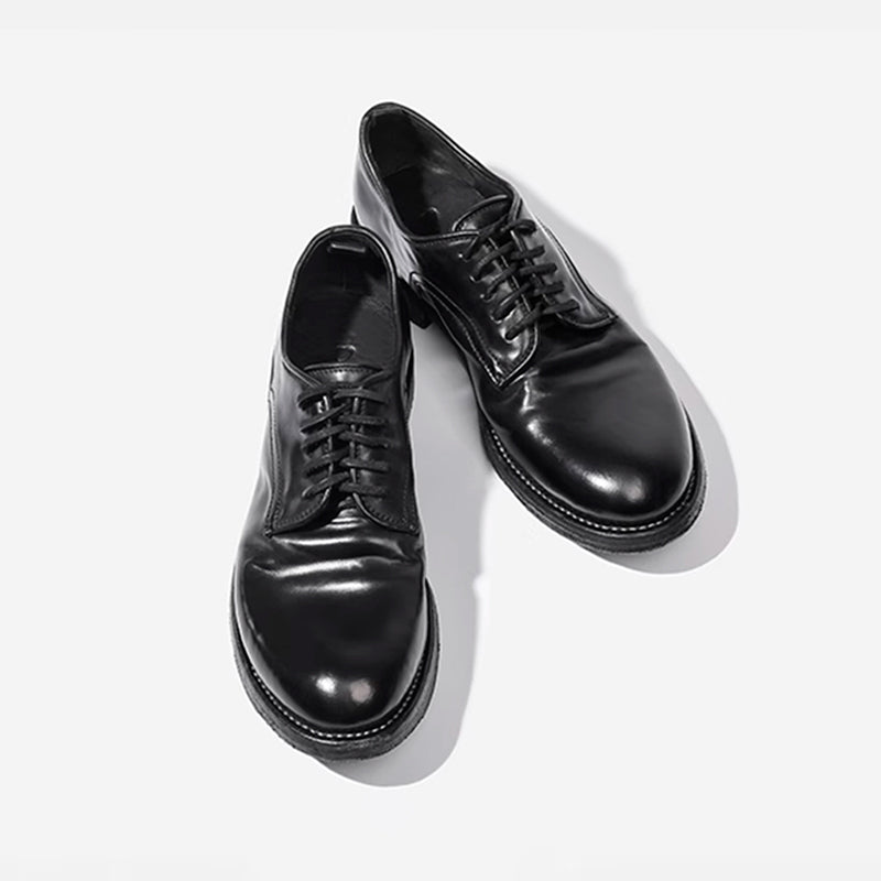 DREAMBOX Vibram 고급 코도반(말 엉덩이 가죽) 소재의 수제 제작 구디이어 웰트 비브람 솔 남성 비즈니스 데르비 캐주얼 가죽 구두 8001L-2G