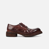 24618-1M HANDMADE DERBY LEATHER SHOES MADE OF WASHED HORSEHIDE