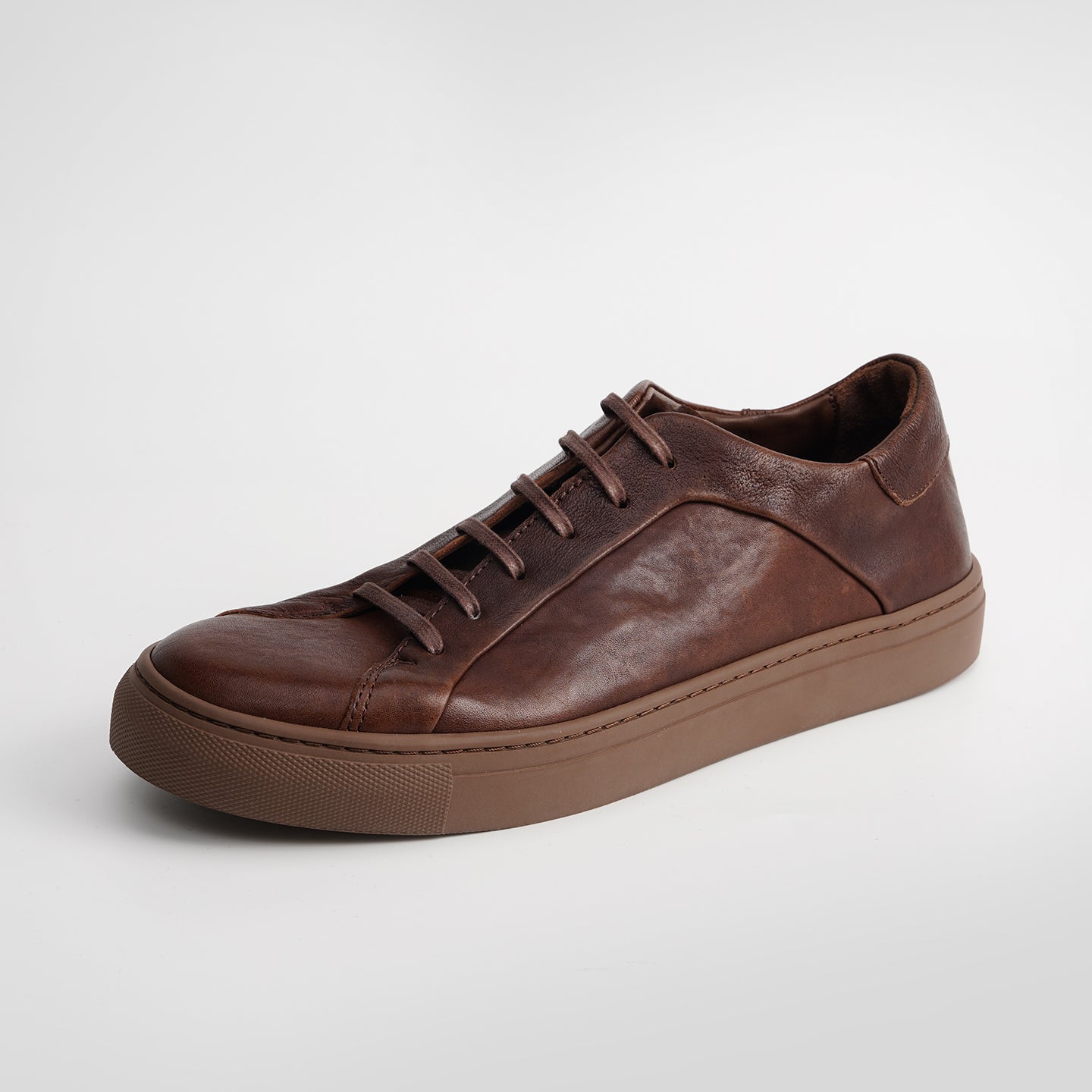 DB0020-1 HORSEHIDE CASUAL WHITE SNEAKERS