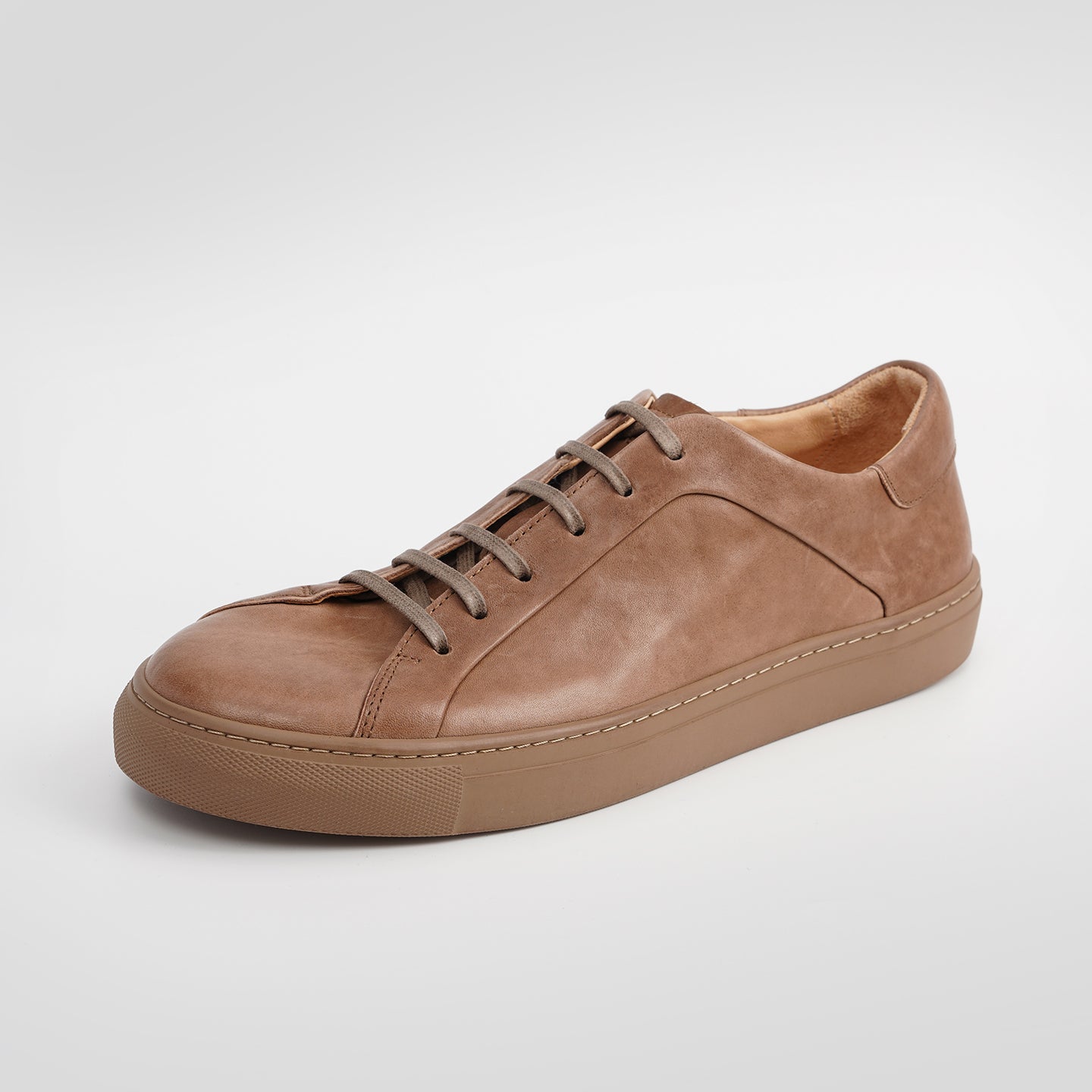 DB0020-1 HORSEHIDE CASUAL WHITE SNEAKERS