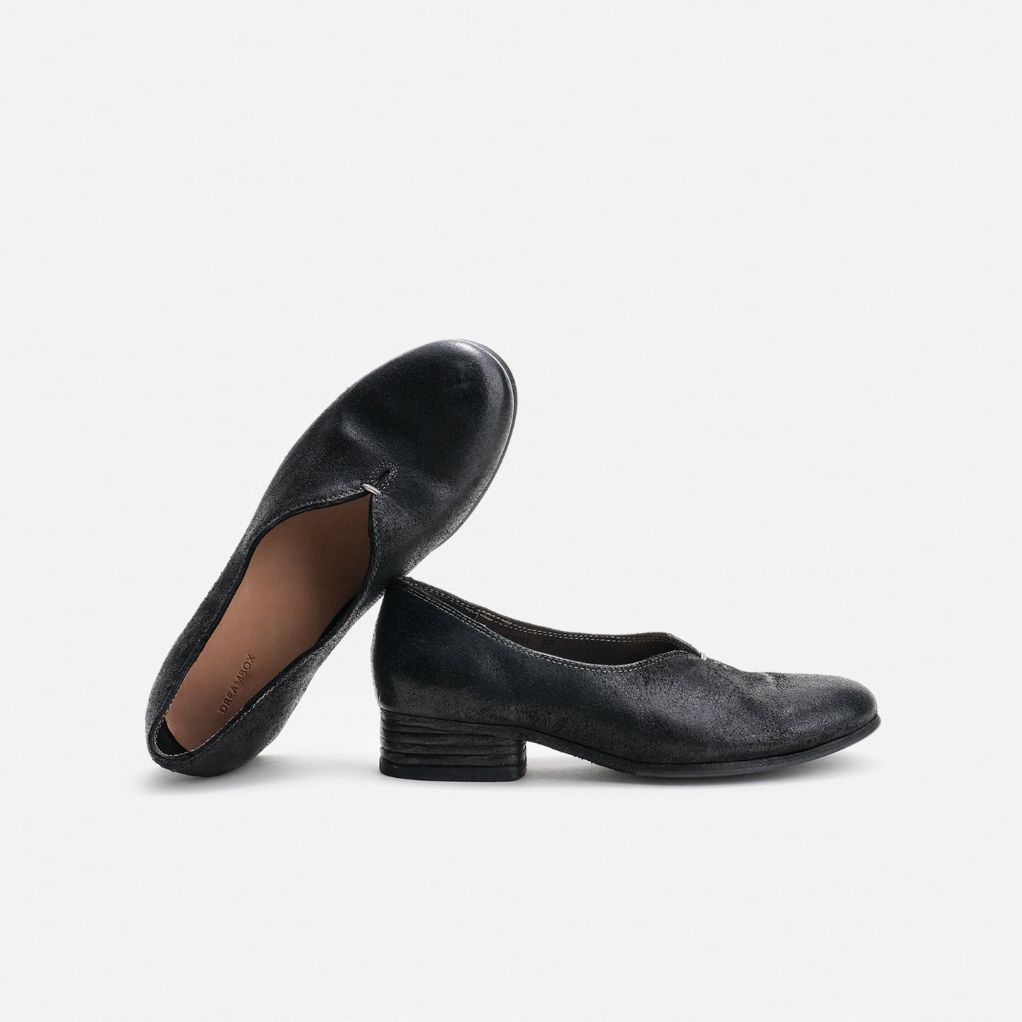 DREAMBOX Premium Washed Kangaroo Leather Loafers – Comfortable Breathable Slip-On Shoes WM2601
