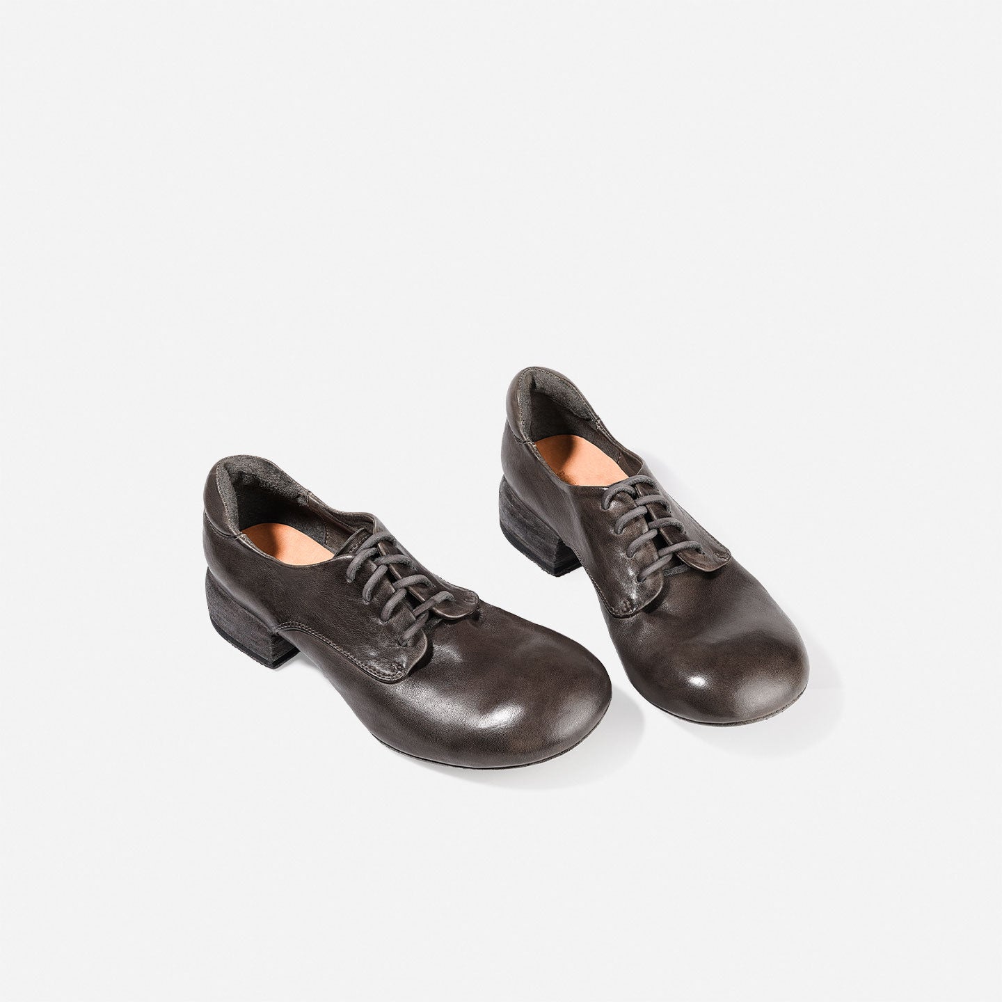 DREAMBOX Women’s Washed Horse Leather Derby Shoes – Premium British Vintage Leather Shoes WM2529-1