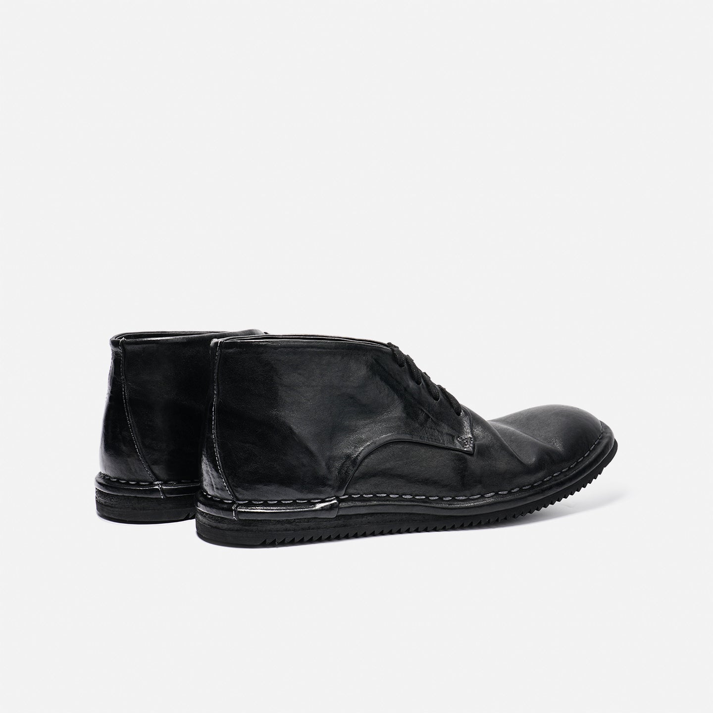 DREAMBOX Vibram Kangaroo Leather Ankle Boots – Handmade British-Style Combat Boots 27705