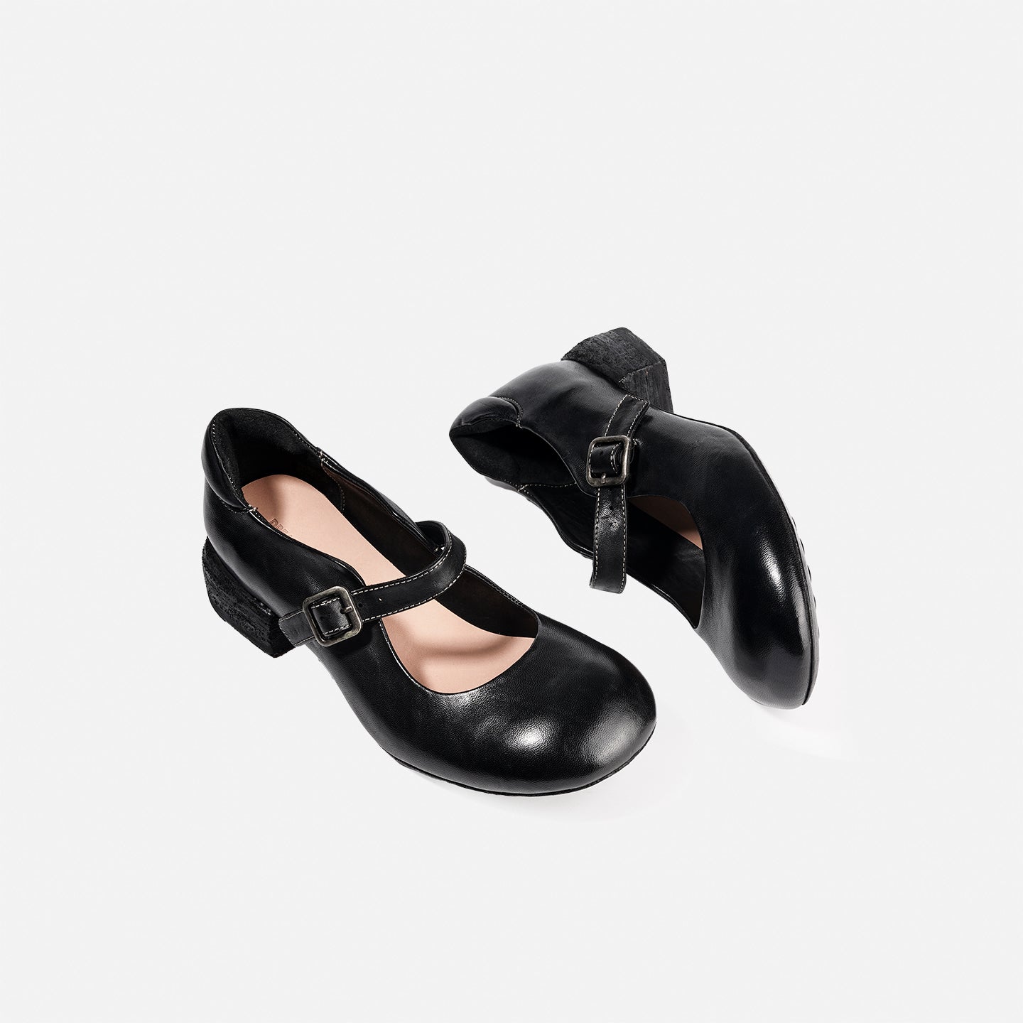 DREAMBOX “Sicilian Morning Song” French-Style Mary Jane Heels – Horse Leather Women’s Shoes WM2528-1
