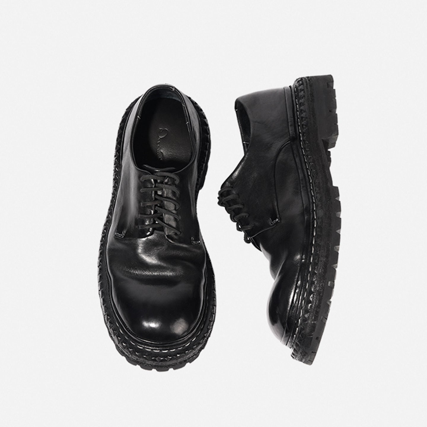 DREAMBOX Premium Horsehide Derby Shoes – Vibram Sole, Breathable Men’s Casual Leather Shoes8038-8