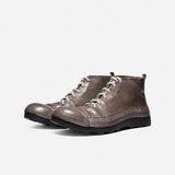 DreamBox Men’s Washed Horsehide High-Top Shoes – Breathable & Comfortable Casual Ankle Boots21254-2