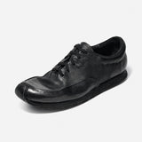 DreamBox Men’s Washed Horsehide Sneakers – Handmade, Breathable & Comfortable Casual Shoes1637-1