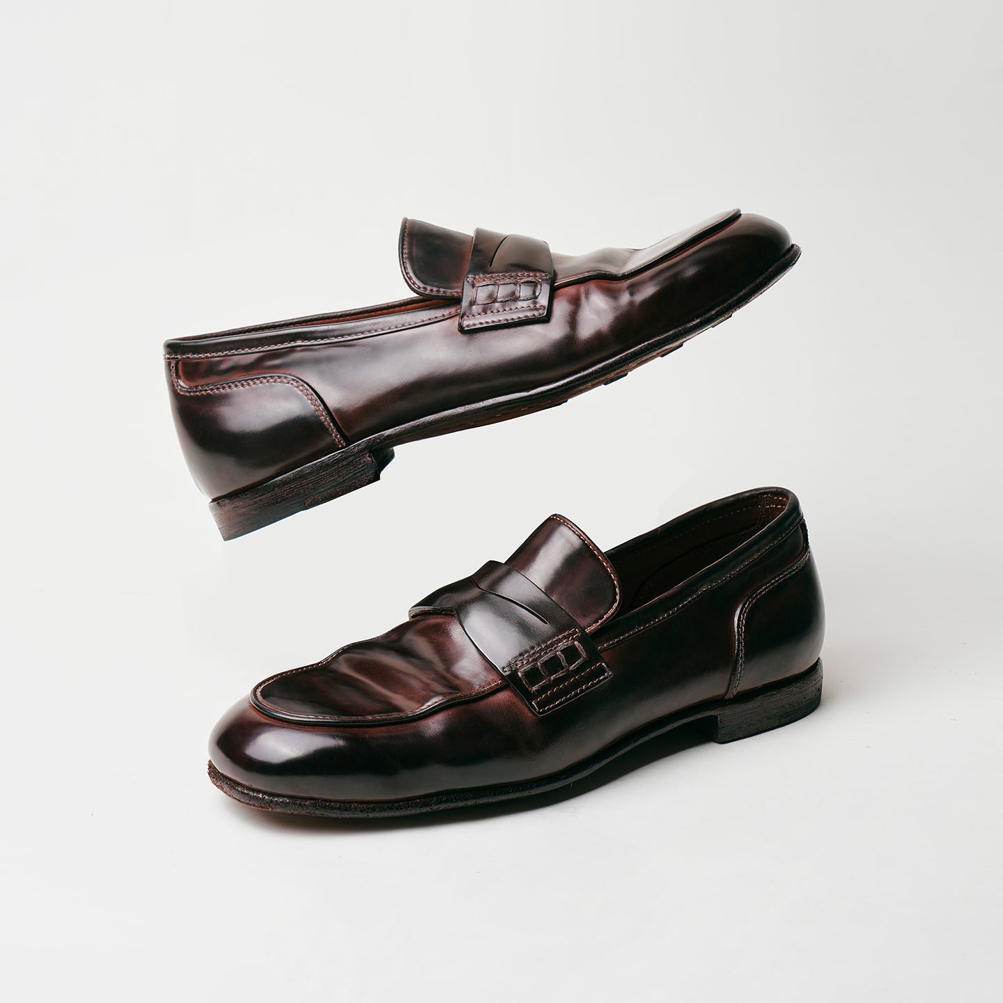 6610 Vibram HORSEHIDE BREATHABLE CASUAL LEATHER SHOES, THIN AND COMFORTABLE LOAFERS