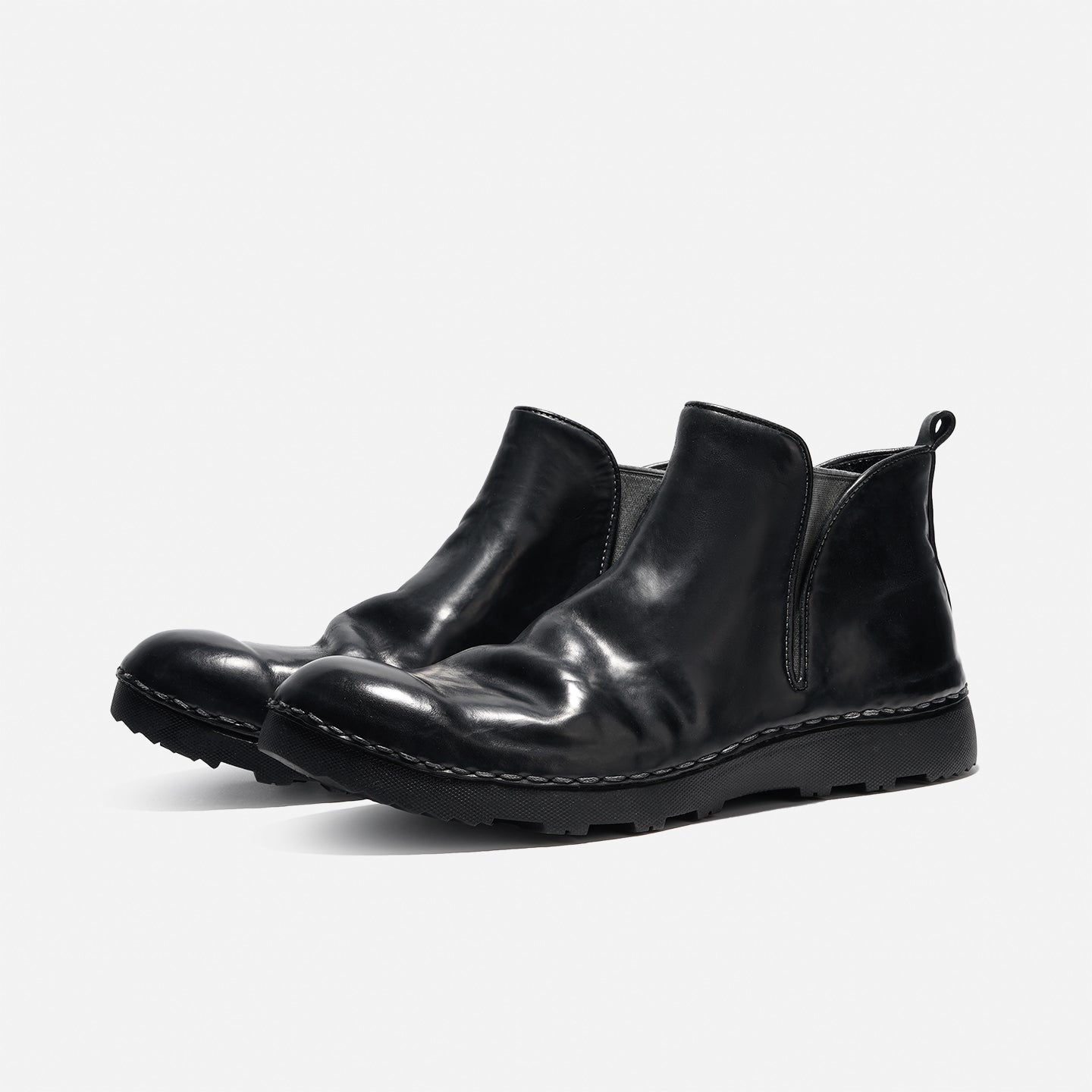 DreamBox Premium Shell Cordovan Chelsea Boots – Handmade British-Style Leather Ankle Boots21254-8