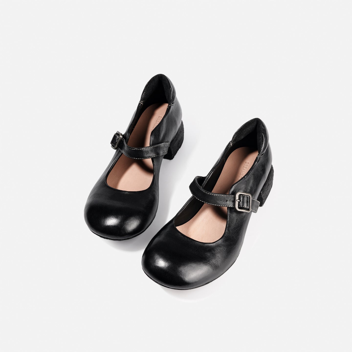 DREAMBOX “Sicilian Morning Song” French-Style Mary Jane Heels – Horse Leather Women’s Shoes WM2528-1