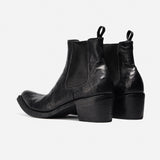 DreamBox Men’s Dark Horsehide Chelsea Boots – Handmade Goodyear Welted Platform Boots589-2